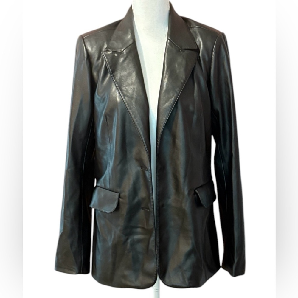 Good American faux leather jacket